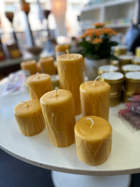 Pure Beeswax Candle 2x4  Hand Crafted in Ontario, Canada