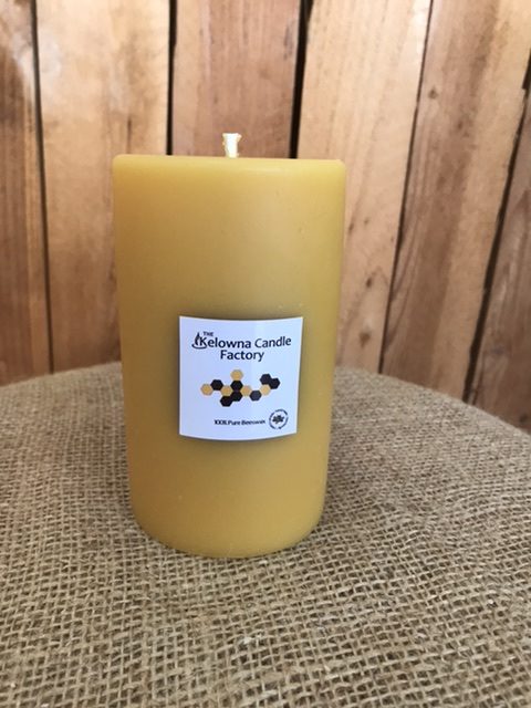 Natural Round Smooth Beeswax Pillars - 3 Sizes to Choose!