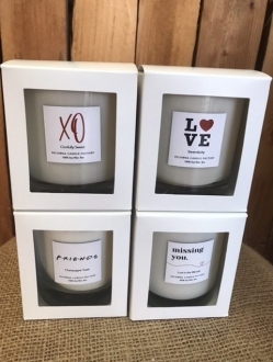 Love & Light Collection 10oz Jar Soy Candle in White Gift Box 5 Scents to Choose!