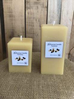 Square Beeswax Pillar Candle –  2 sizes