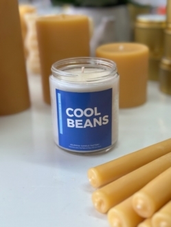 Good Vibrations Scent: Cool Beans: 7oz Soy Candle Apprx 40-45hrs burn🔥 time
