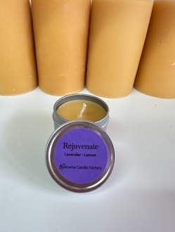 2 oz Beeswax Tin Rejuvinate Burns apprx 10-12hrs