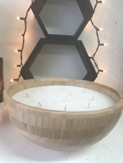 Big Bamboo Soy Candle Bowl