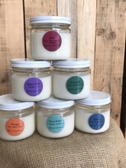 Signature Collection Soy Candles in Jar with White Lid Choose one of the 6 unique blends – 4 sizes