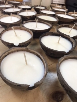 Beach Soy Candle In a Coconut Shell