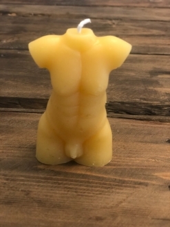 Beeswax Man Candle unit or case (6units per case)