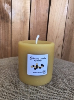 Natural Round Smooth Beeswax Pillars – 3 Sizes to Choose!
