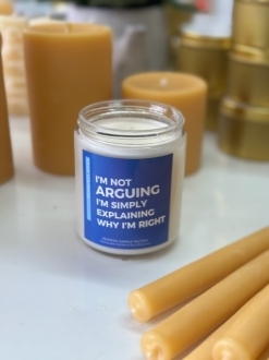 Good Vibrations Scent: I’m not arguing I’m simply explaining why I’m right: 7oz Soy Candle Apprx 40-45hrs burn🔥 time