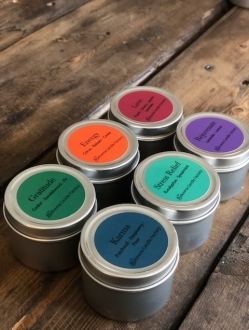 2oz Beeswax Tin Therapeutic Candles Samplers x6 Scents