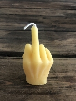 Beeswax Middle Finger Candle Unit or Case (6 units per case)