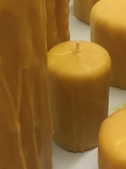 Beeswax Drip Pillars