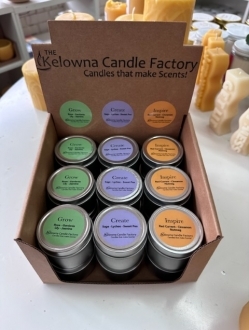 2oz Soy Tin Therapeutic Candles Case Grow-Create-Inspire – 18 units