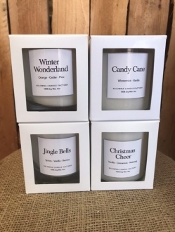 Holiday Collection 10oz Jar Candles in White Gift Box