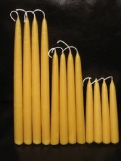 Beeswax 6 “ Tapers case (24 units) and each is per pair (2 units)